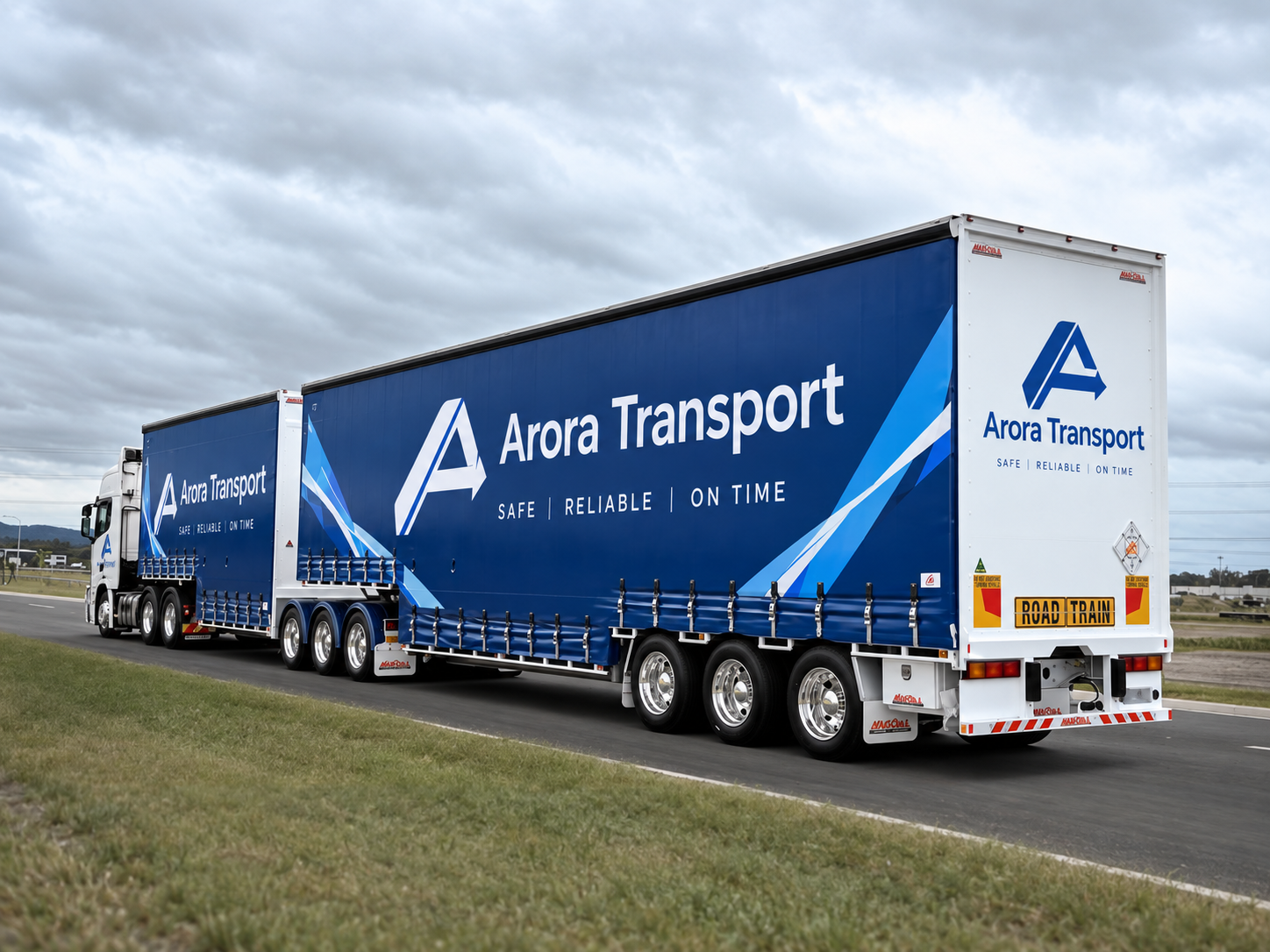 B-double trailer freight service